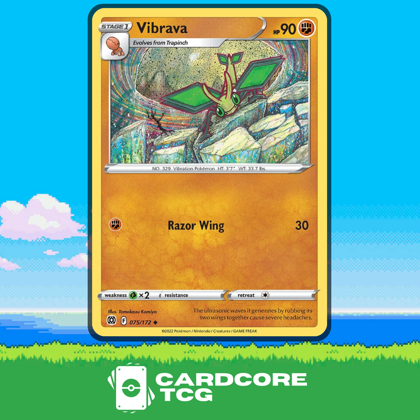 Vibrava 075/172 SWSH09 Brilliant Stars Pokemon TCG Uncommon